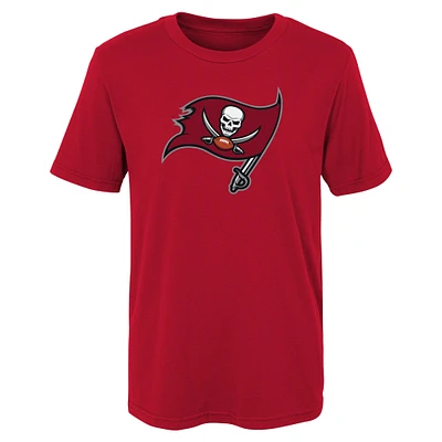 T-shirt rouge Tampa Bay Buccaneers pour enfants d'âge préscolaire avec logo primaire