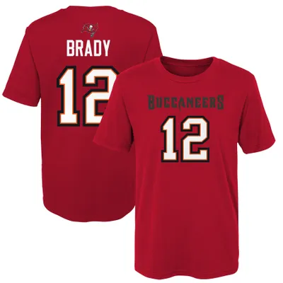 Women's Nike Tom Brady White Tampa Bay Buccaneers Name & Number T-Shirt