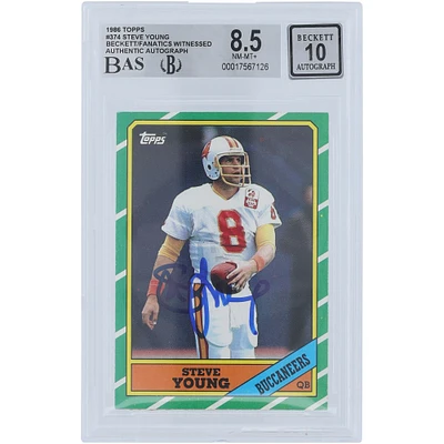 V106832 Bucs Steve Young Tampa Bay Buccaneers Autographié 1986 Topps #374 Beckett Fanatics Witnessed Authentifié 8.5/10 Rookie Card Steve Young AUT TPP TRADING CARDS 45666 AUTTRC CA01F06949 #32
