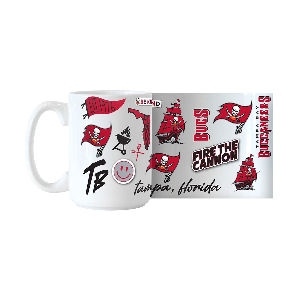 Boucaniers de Tampa Bay 15 oz. Tasse en céramique indigène