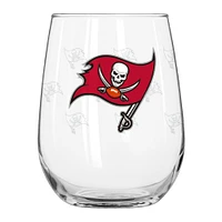 Boucaniers de Tampa Bay 16oz. Verre à boisson incurvé avec logo gravé en satin