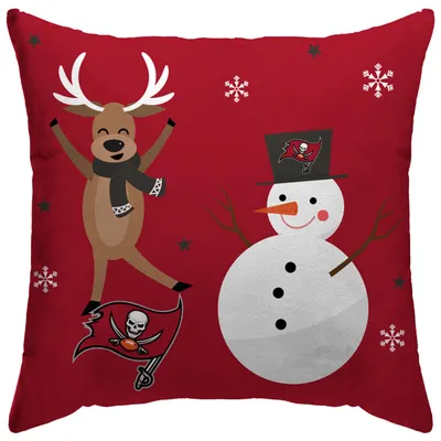 Tampa Bay Buccaneers 18'' x 18'' Holiday Reindeer Décor Pillow