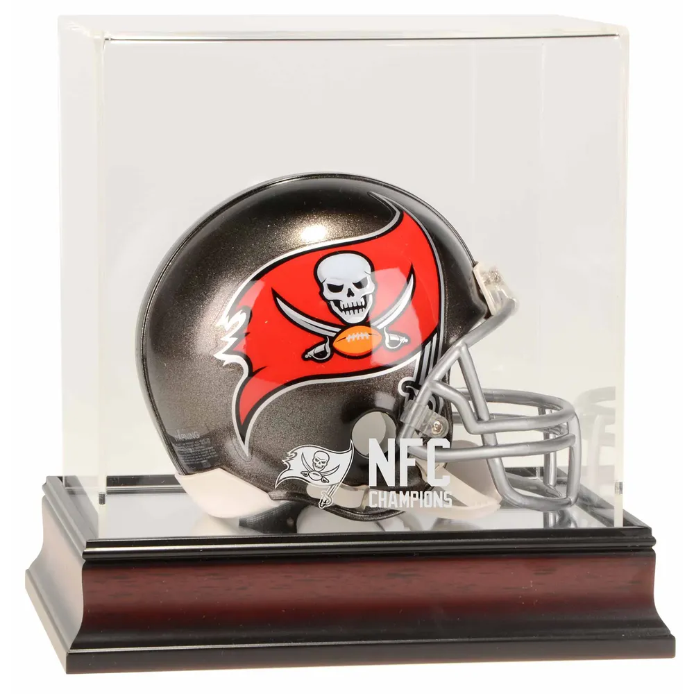 San Francisco 49ers 2019 NFC Champions Mahogany Logo Helmet Display Case