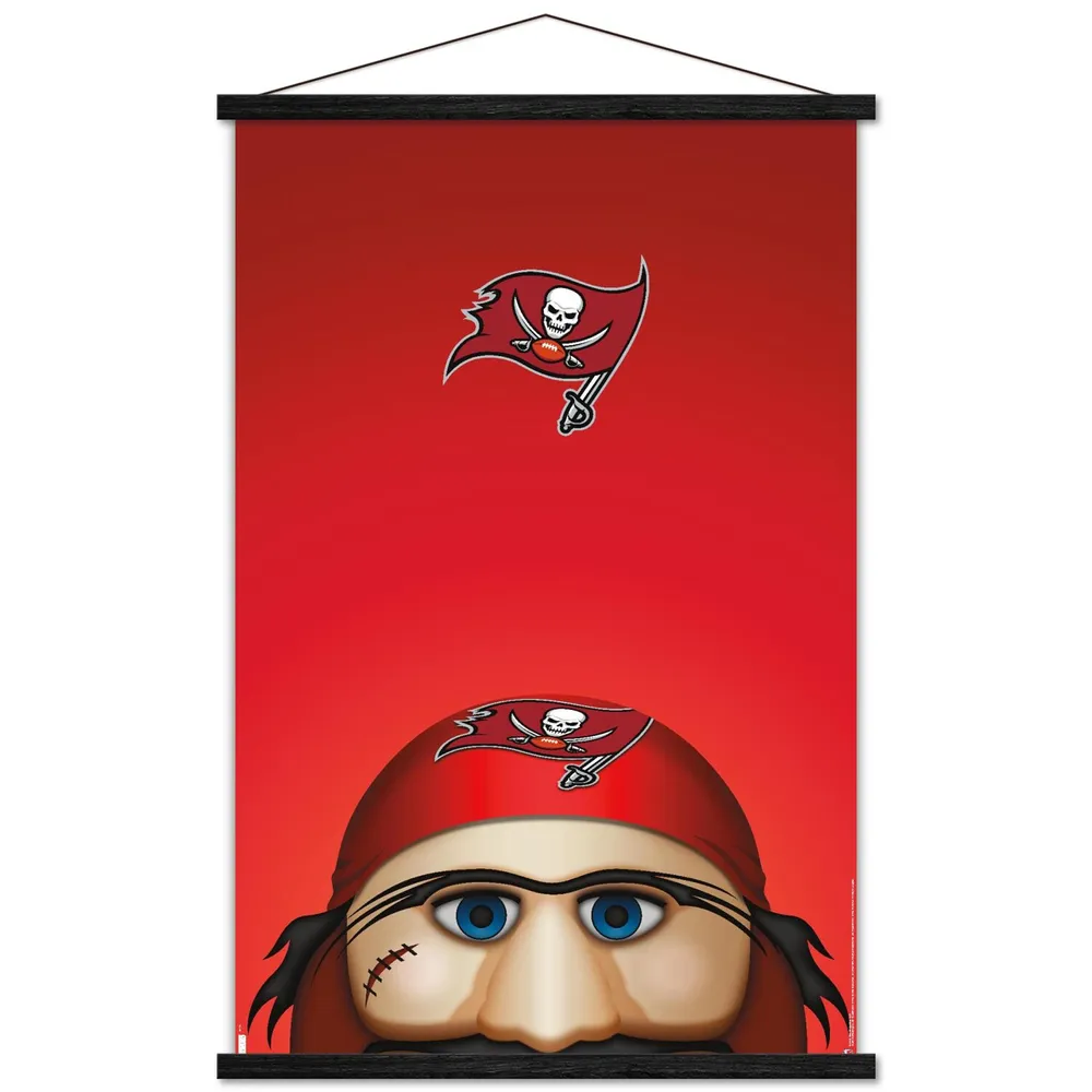 Tampa Bay Buccaneers 22.4'' x 34'' Magnetic Framed Retro Logo Poster