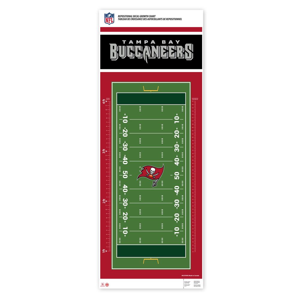 Tampa Bay Buccaneers - 24'' x 60'' Field Repositionable Decal Growth Chart