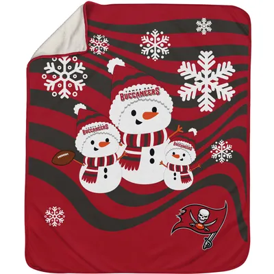 Tampa Bay Buccaneers 60'' x 70'' Snowman Sherpa Holiday Throw Blanket