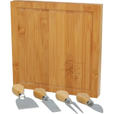 Tampa Bay Buccaneers Bamboo Cutting & Serving Board with Utensils Set
