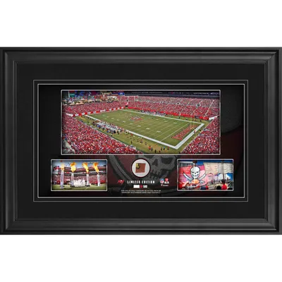 Tampa Bay Buccaneers Fanatics Authentic Framed 10" x 18" Stadium Panoramic Collage with Game-Used Football - Limited Edition of 500