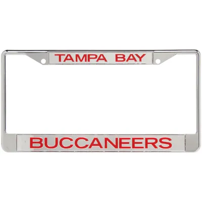 Tampa Bay Buccaneers Metal Frame Acrylic Top & Bottom Inlaid Mirror License Plate Frame