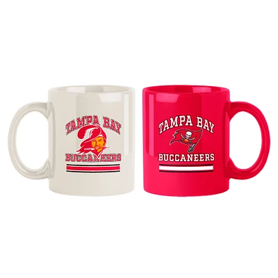 Lot de deux tasses colorées de 15 oz des Buccaneers de Tampa Bay