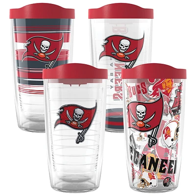 Tervis Tampa Bay Buccaneers paquet de quatre 16oz. Ensemble de gobelets classiques