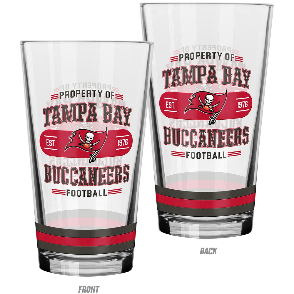 The Sports Vault Tampa Bay Buccaneers 2-Piece Mixing Glass Set