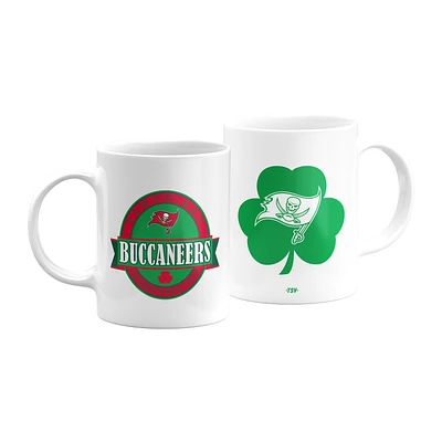The Sports Vault White Tampa Bay Buccaneers 2021 St. Patrick's Day - 11oz. Coffee Mug 2-Pack