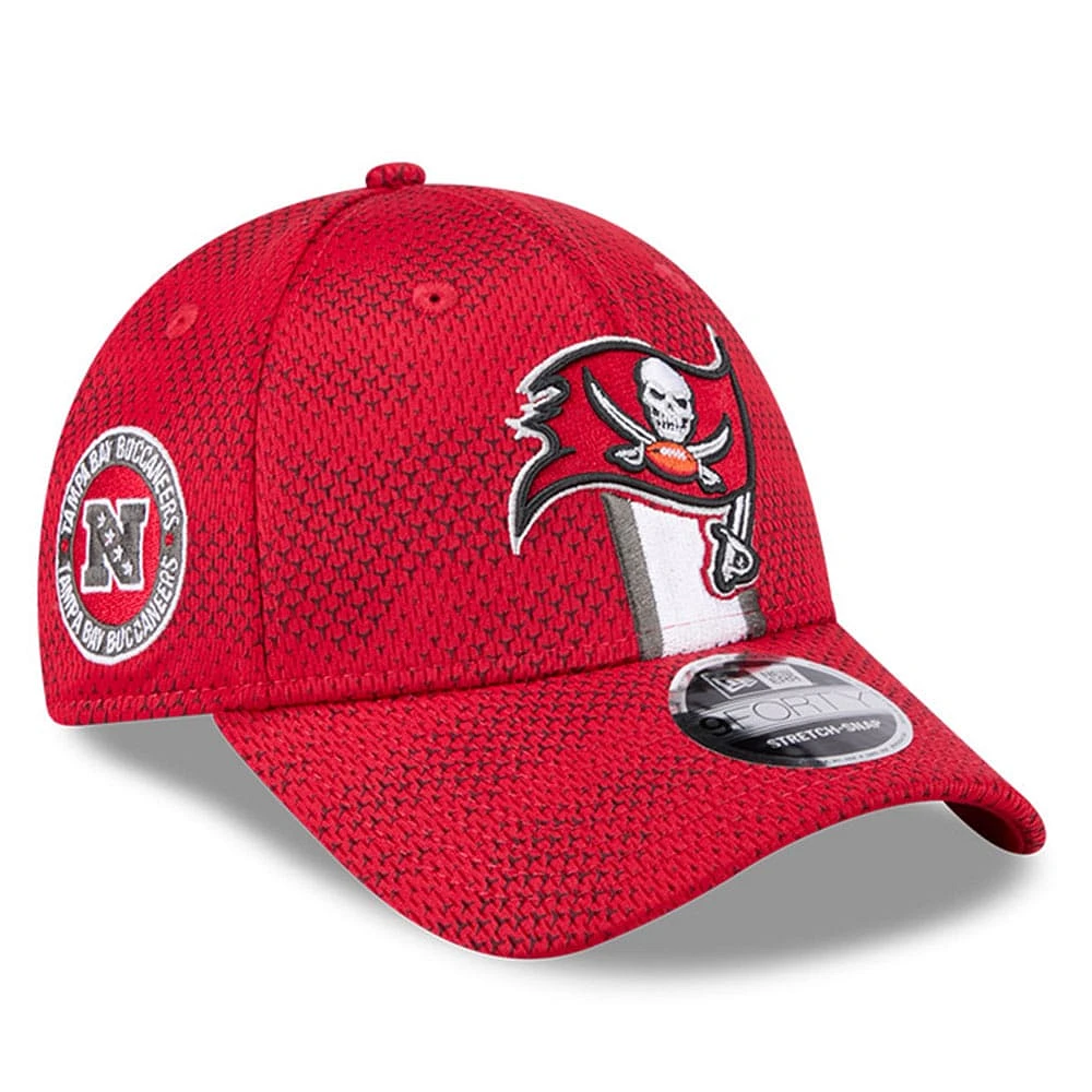 Toddler New Era Red Tampa Bay Buccaneers 2024 NFL Sideline 9FORTY Stretch-Snap Hat