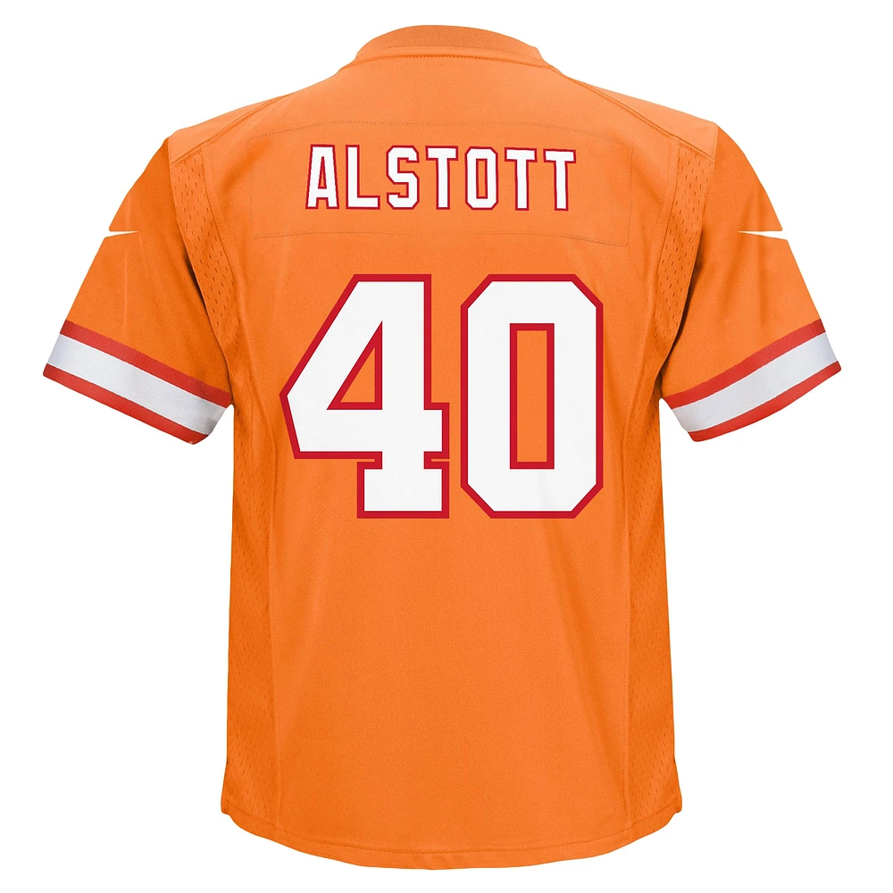 Maillot de match joueur retraité Nike Mike Alstott Orange Tampa Bay Buccaneers pour tout-petit