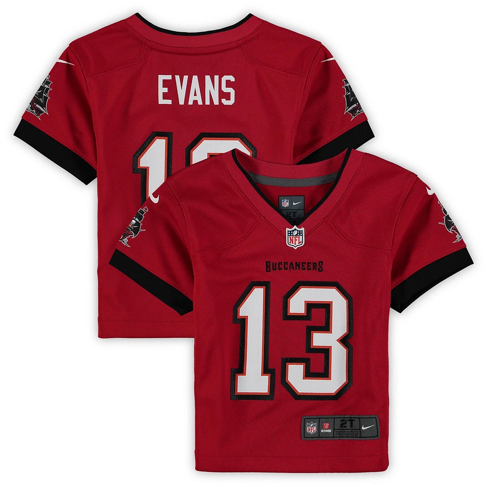 Maillot de match Nike Mike Evans des Tampa Bay Buccaneers rouge pour tout-petit