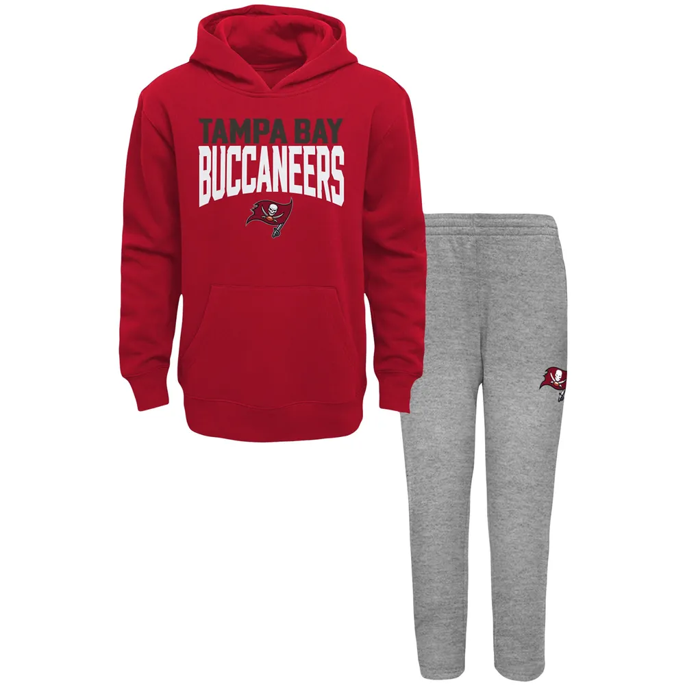 Lids Tampa Bay Buccaneers Toddler Fan Flare Pullover Hoodie and Sweatpants  Set - Red/Gray