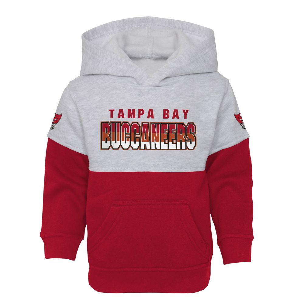 Toddler Red/Heathered Gray Tampa Bay Buccaneers Playmaker - Pullover Hoodie & Pants Set