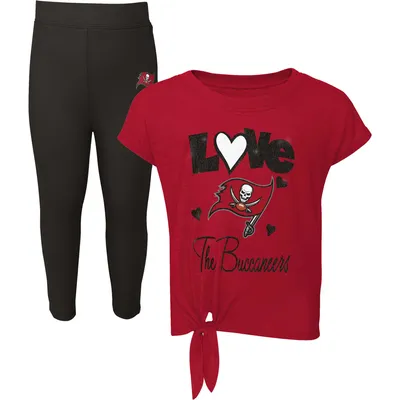 Tampa Bay Buccaneers Toddler Forever Love T-Shirt & Leggings Set - Red/Pewter