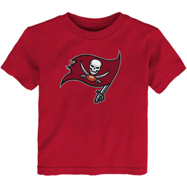 Preschool Tom Brady Red Tampa Bay Buccaneers Mainliner Player Name & Number  T-Shirt