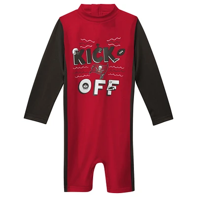 Combinaison de surf à manches longues pour tout-petit Tampa Bay Buccaneers Wave Runner rouge