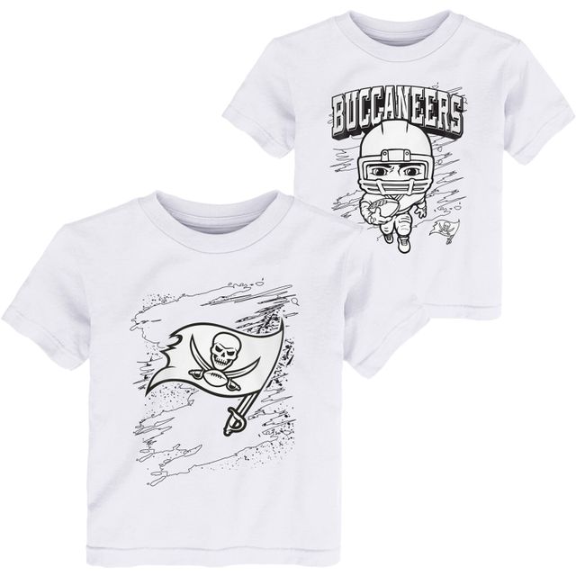 Ensemble de deux t-shirts pour tout-petits Blanc Tampa Bay Buccaneers Coloring Activity