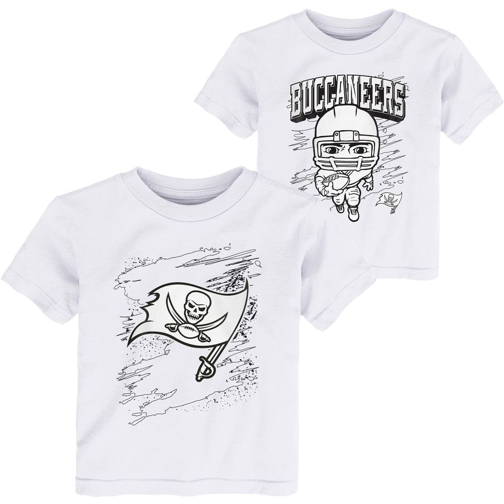 Toddler White Tampa Bay Buccaneers Coloring Activity Two-Pack T-Shirt Set