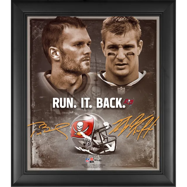 Tom Brady & Rob Gronkowski Tampa Bay Buccaneers Framed 15 x 17 NFL  Playoffs Passing Connection Touchdown Record Collage