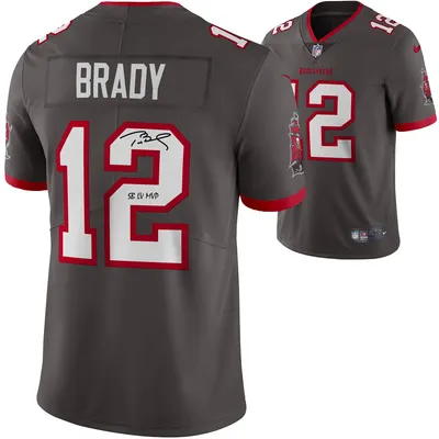 Fanatics Authentic Tom Brady Tampa Bay Buccaneers Autographed Super Bowl LV Champions White Nike Elite Jersey with SB MVP Inscription