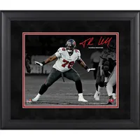 Tristan Wirfs Tampa Bay Buccaneers Facsimile Signature Framed 11 x 14 Spotlight Photograph