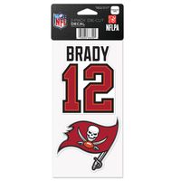 WinCraft Tom Brady Tampa Bay Buccaneers Perfect Cut 2-Pack Player - Decal Set