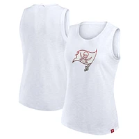 Débardeur flammé blanc Tampa Bay Buccaneers Fanatics pour femme