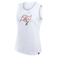 Débardeur flammé blanc Tampa Bay Buccaneers Fanatics pour femme