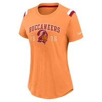 Women's Nike  Heather Orange Tampa Bay Buccaneers Historic Slub Fashion T-Shirt