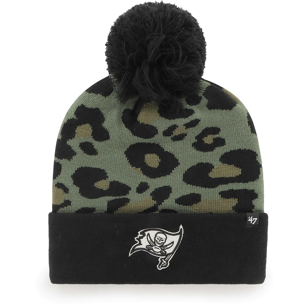 Bonnet en tricot à revers Bagheera Tampa Bay Buccaneers '47 vert/noir pour femme avec pompon