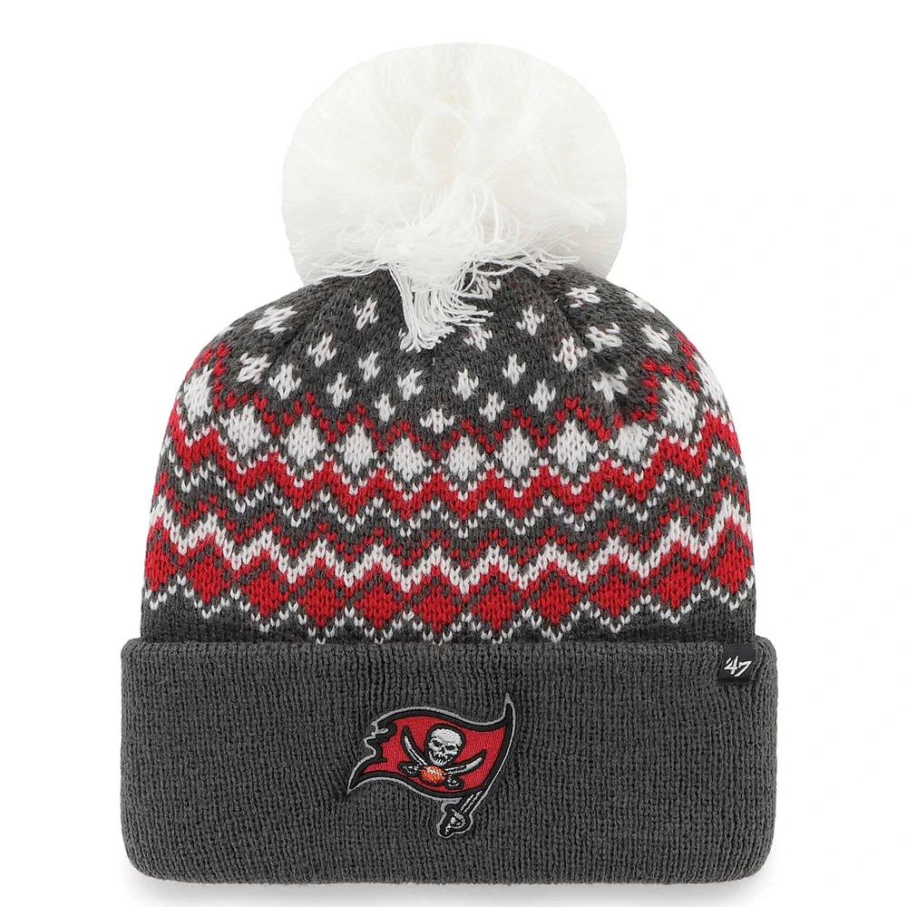 Bonnet en tricot à revers Elsa des Buccaneers de Tampa Bay '47 pour femmes avec pompon