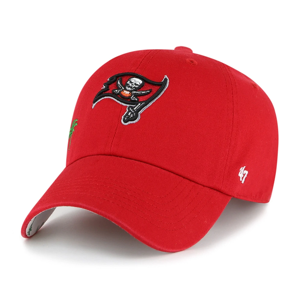 Casquette réglable de nettoyage avec icône de confettis des Buccaneers de Tampa Bay '47 pour femmes, rouge