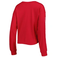 Women's '47 Red Tampa Bay Buccaneers Skyler Parkway Cropped Long Sleeve T-Shirt