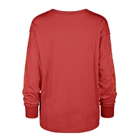 Women's '47 Red Tampa Bay Buccaneers Tom Cat Lightweight Long Sleeve T-Shirt