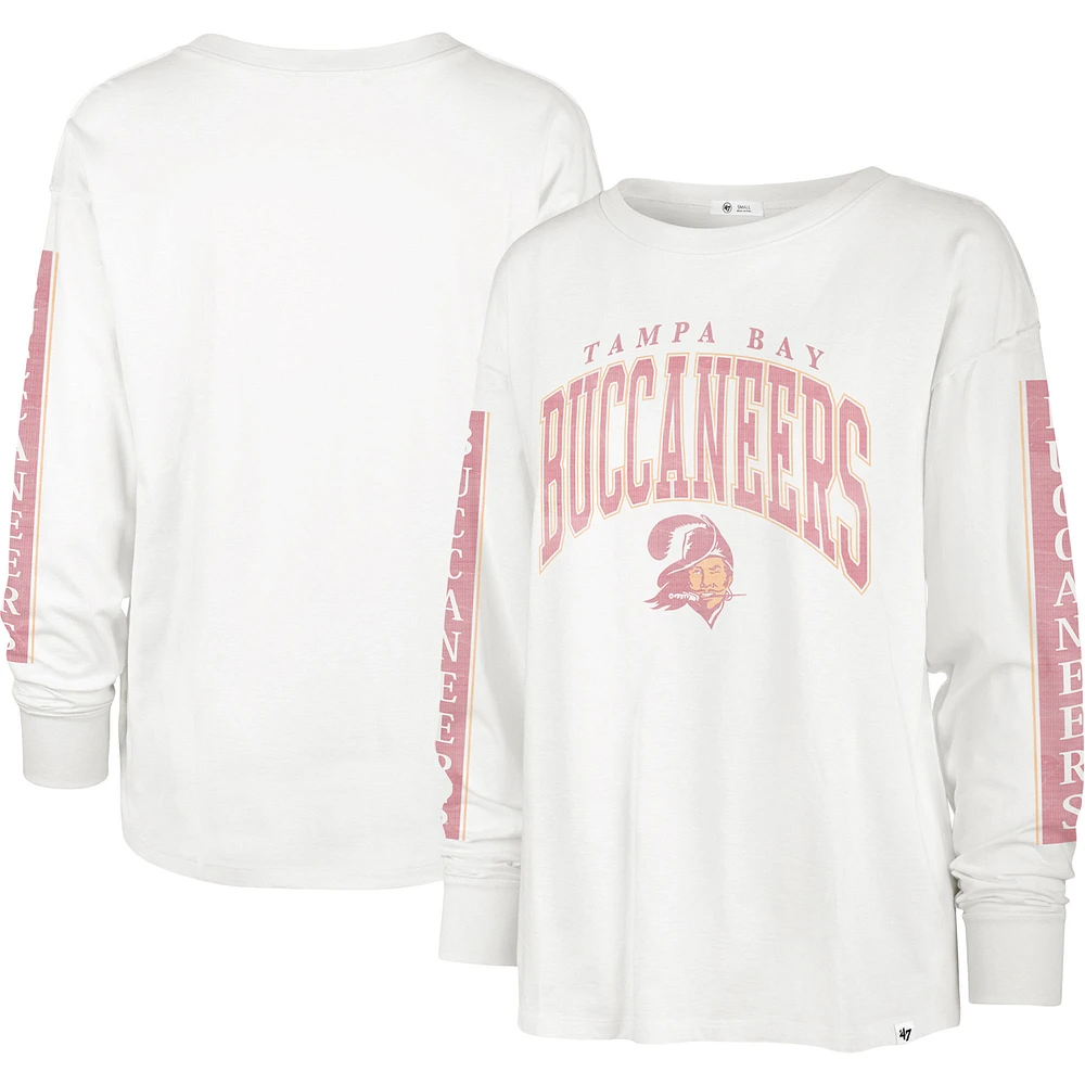 Women's '47 White Tampa Bay Buccaneers Statement Long Sleeve T-Shirt