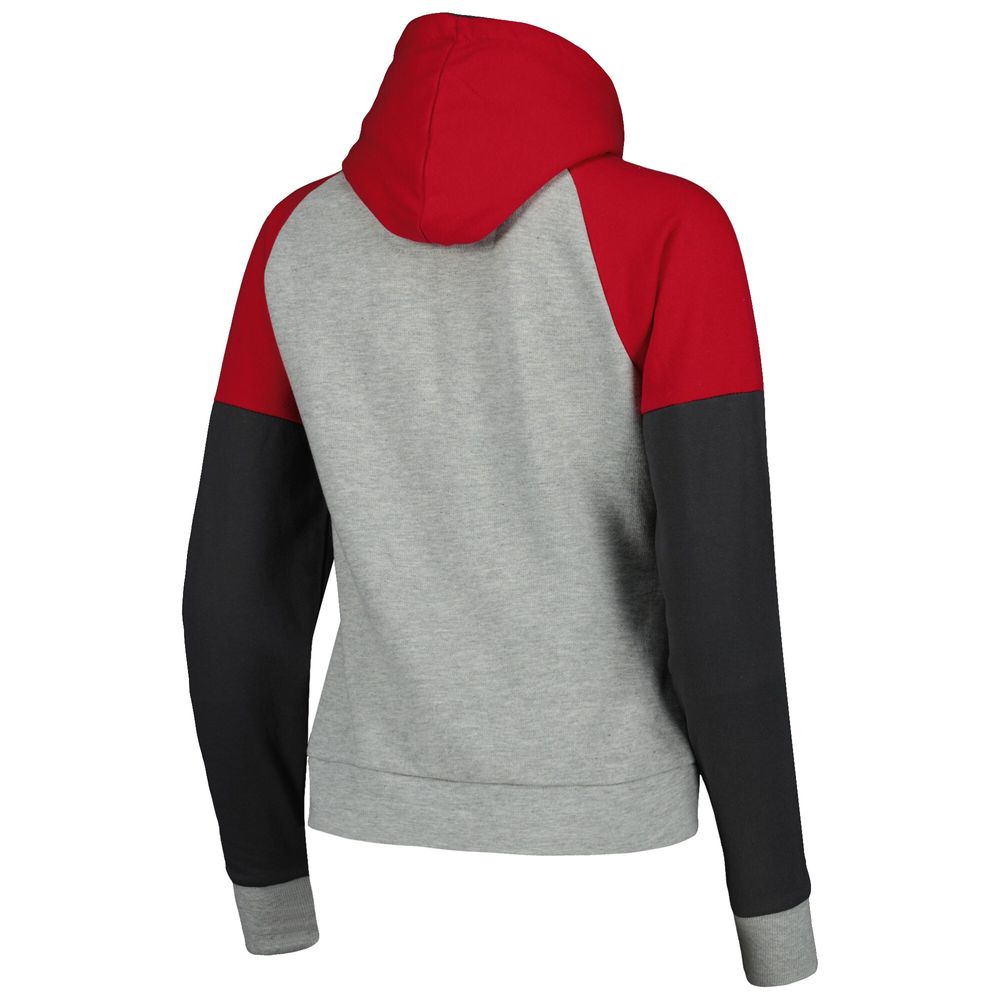 Women's Red Tampa Bay Buccaneers Prize Raglan Pullover Sweatshirt