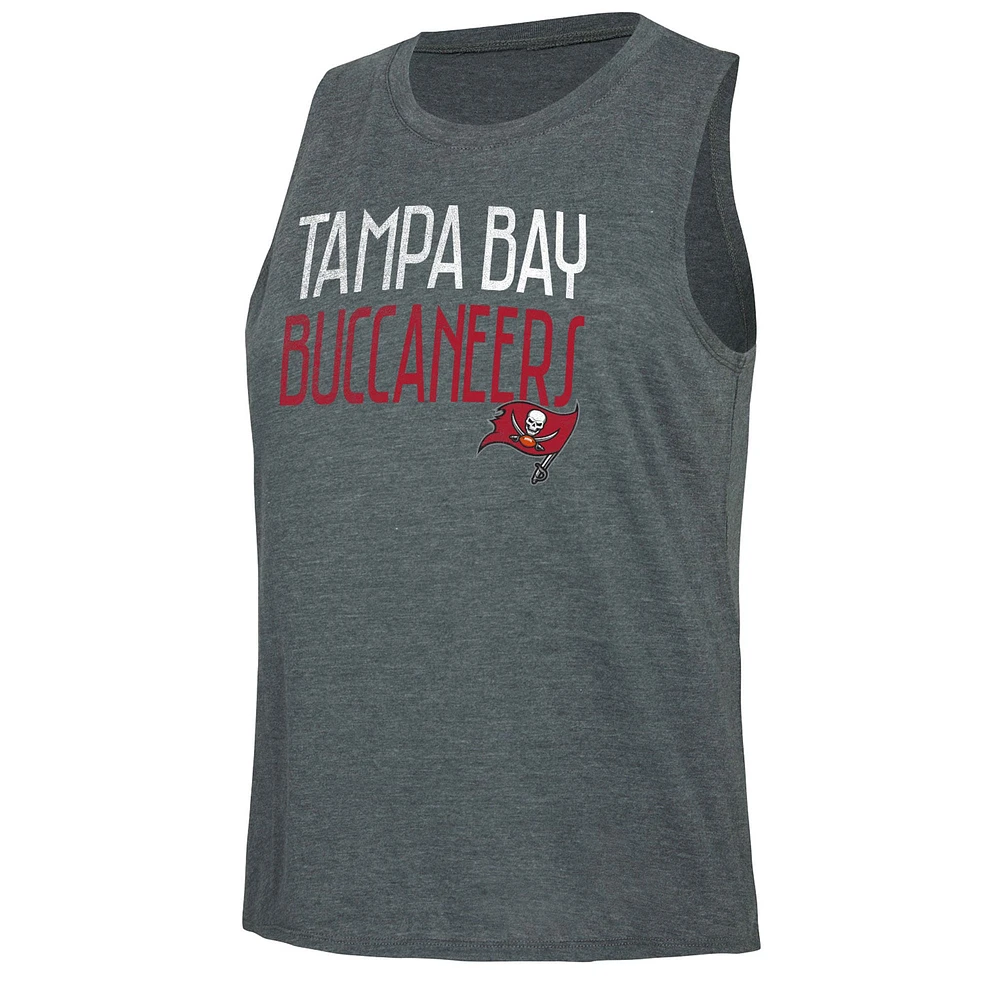 Women's Concepts Sport Black/Red Tampa Bay Buccaneers Muscle Tank Top & Pants Lounge Set