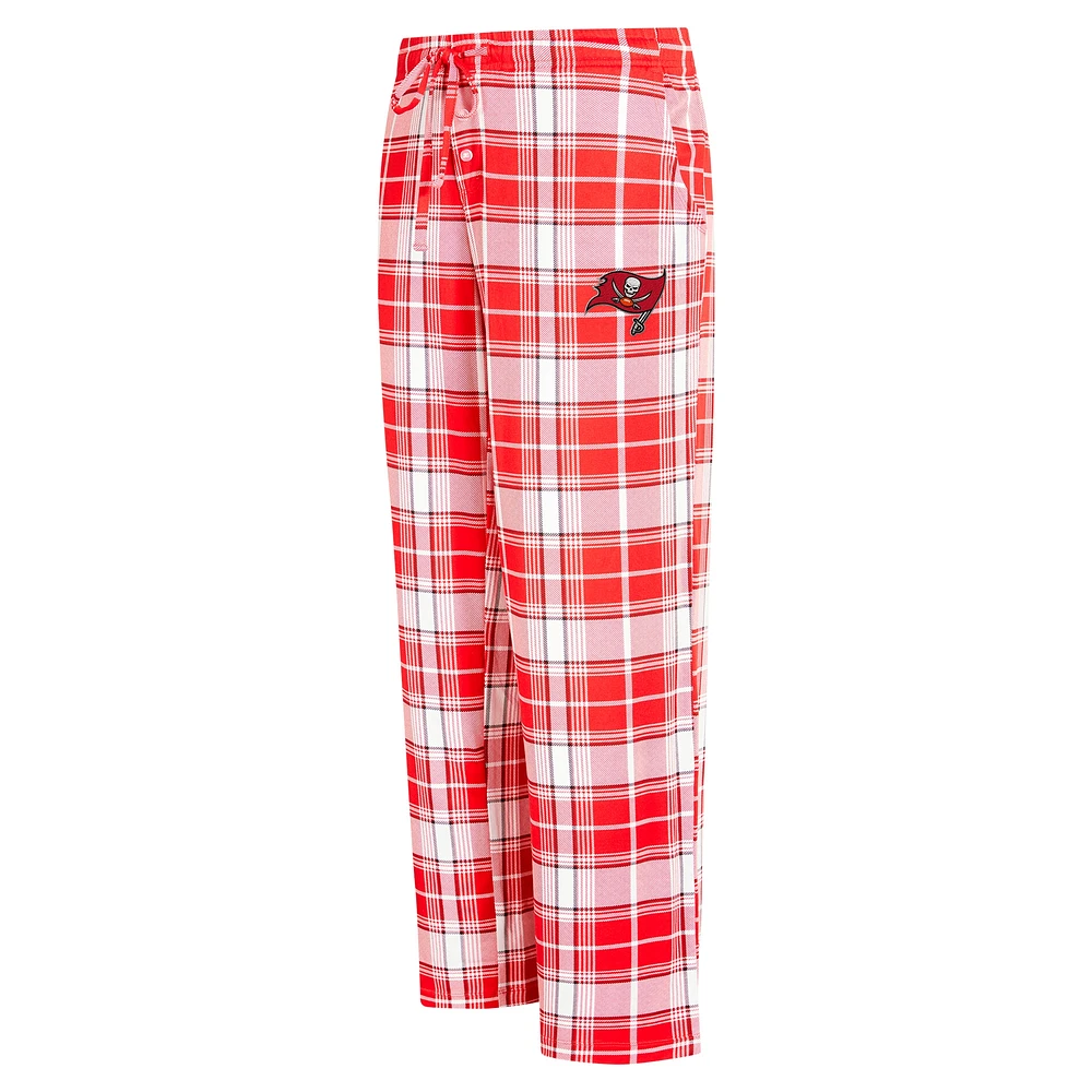 Women's Concepts Sport Red Tampa Bay Buccaneers Ashford Plaid Knit Pants