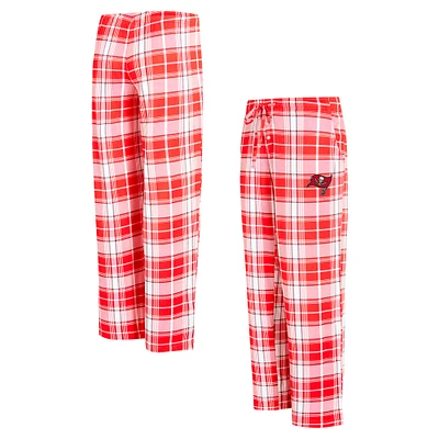 Women's Concepts Sport Red Tampa Bay Buccaneers Ashford Plaid Knit Pants