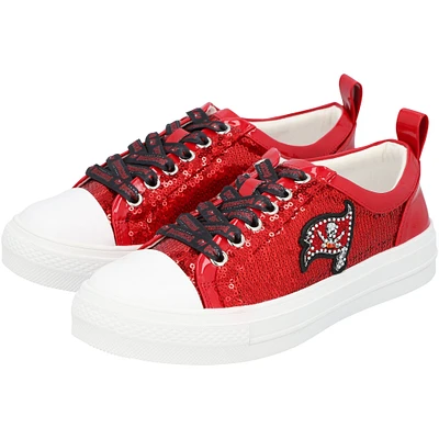 Women's Cuce Red Tampa Bay Buccaneers Team Sequin Sneakers