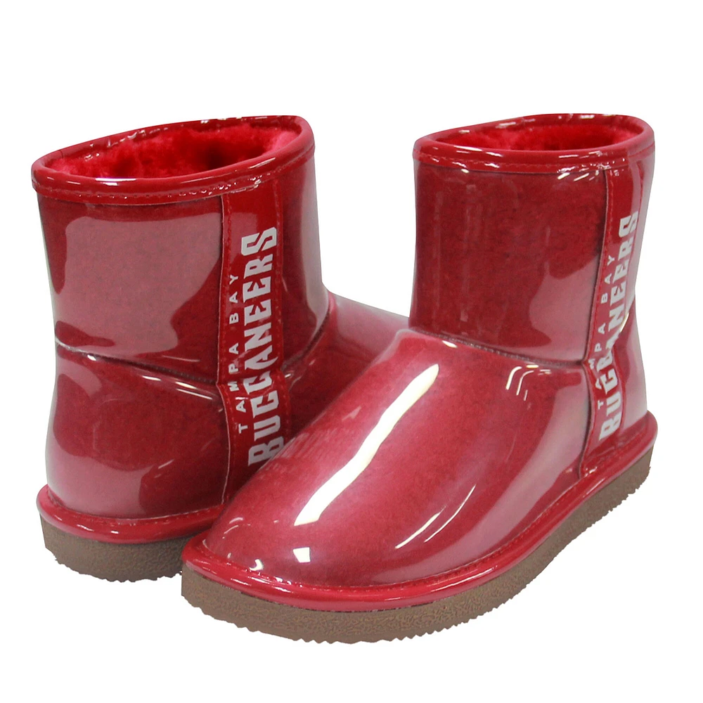 Cuce Red Tampa Bay Buccaneers Bottes en faux mouton résistant à l'eau pour femme