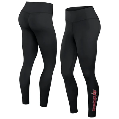 Leggings empilés noirs Fanatics pour femmes des Buccaneers de Tampa Bay