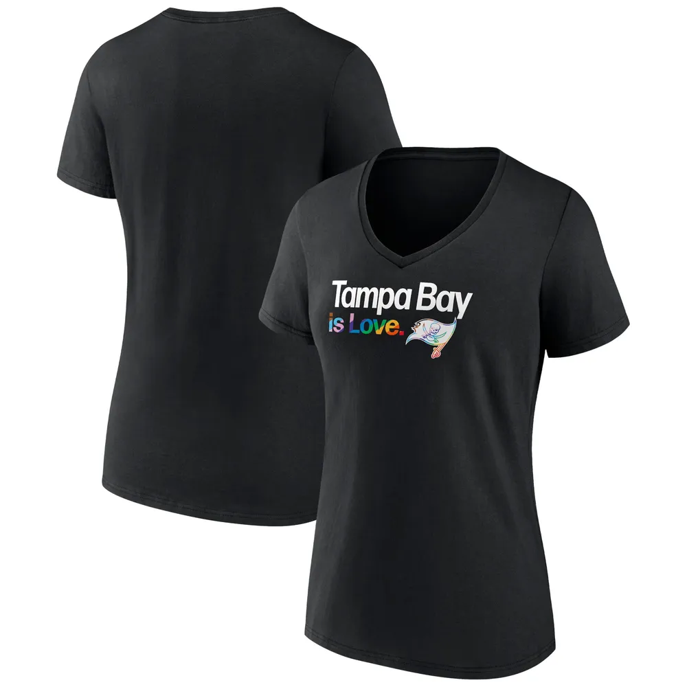 FANATICS Women's Fanatics Branded Navy Tampa Bay Rays Official Logo V-Neck  Long Sleeve T-Shirt