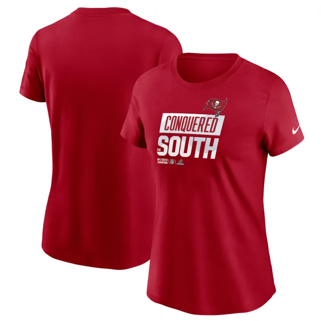 Men's Fanatics Branded Red Tampa Bay Buccaneers 2022 NFC South Division  Champions Divide & Conquer T-Shirt