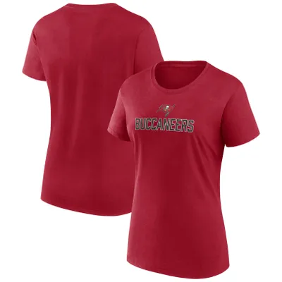 Women's Fanatics Branded Tom Brady Red Tampa Bay Buccaneers Player Icon  Name & Number V-Neck T-Shirt